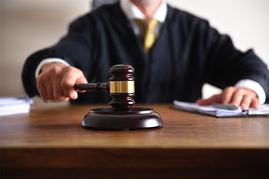judge using a gavel